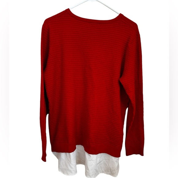 Calvin Klein red sweater with white underlayer - Picture 3 of 7